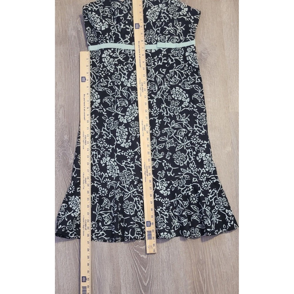 2/$13 Deals Women's R&K Originals Black/Teal Floral Dress Size 10 - Picture 9 of 16